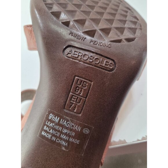 Aerosoles Cone Heeled  Sandel Adjustable Buckle Women's  Carmel Size 9.5 Comfort - Picture 8 of 9